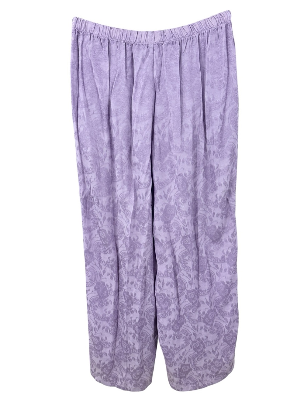 CP SHADES Pants Floral Jacquard Wide Leg Pull On Boho, Pockets